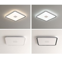 Nowoczesna ściemnialna kwadratowa lampa sufitowa z pełnym spektrum ochrony oczu