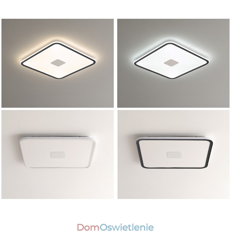 Nowoczesna ściemnialna kwadratowa lampa sufitowa z pełnym spektrum ochrony oczu