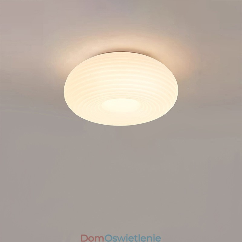 Ściemnialna, pełnospektralna, okrągła, nowoczesna lampa sufitowa do montażu na płasko