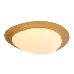 Ściemnialna lampa sufitowa Nordic Log Grain Pebble z ochroną oczu o pełnym spektrum