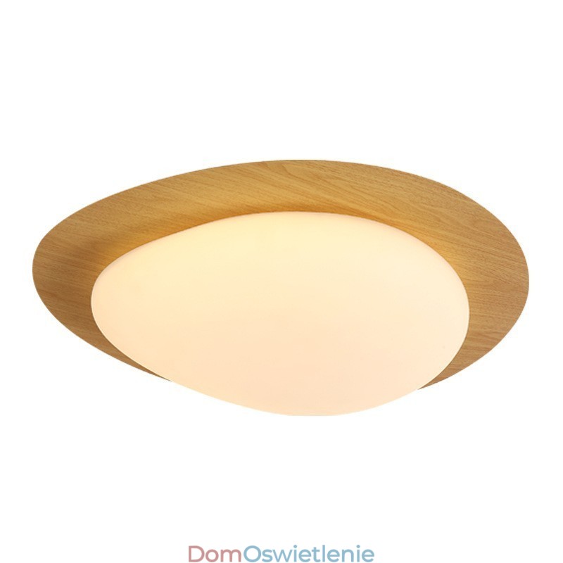 Ściemnialna lampa sufitowa Nordic Log Grain Pebble z ochroną oczu o pełnym spektrum