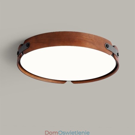 Nordic Round Simple Black Walnut Wood Flush Mounted Sufitowa lampa Nordic Round Simple Black Walnut Wood Flush Mounted Sufitowa lampa
