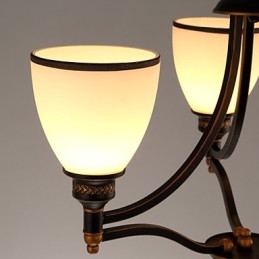 Lampy sufitowe retro minimalistyczne Lampy sufitowe ze szkła w stylu europejskim Lampy