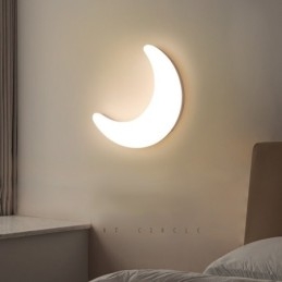 20W Nordic Indoor Moon Shape kinkiety ścienne do pokoju dziecięcego lampy sufitowe