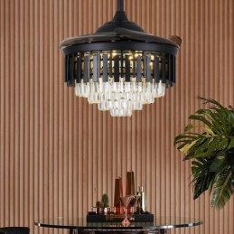 Rozsuwany wentylator sufitowy Kryształowy wentylator sufitowy