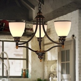 Lampy sufitowe retro minimalistyczne Lampy sufitowe ze szkła w stylu europejskim Lampy