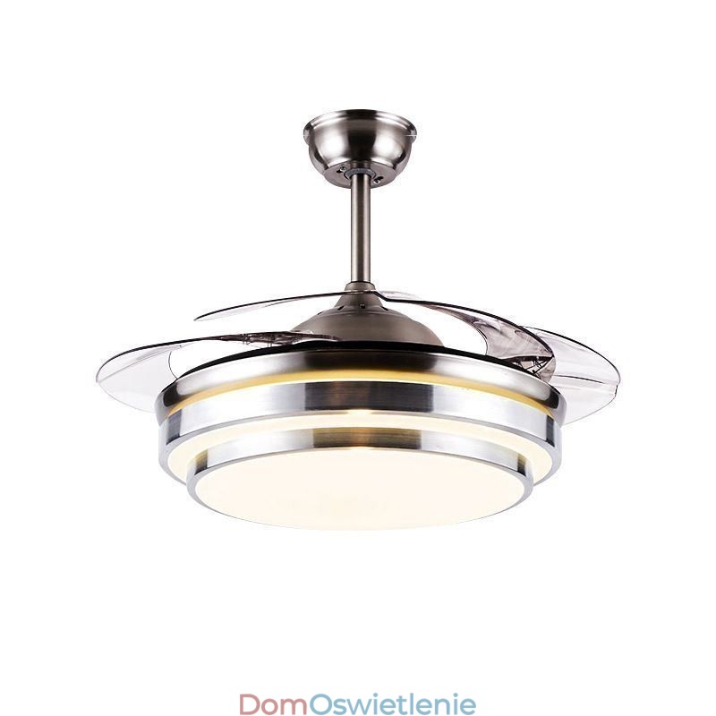 Nowoczesna lampa sufitowa z wentylatorem ABS, łopatka wentylatora, oświetlenie akrylowe