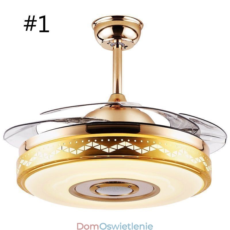 Nowoczesny wentylator sufitowy z wentylatorem inwerterowym i oświetleniem