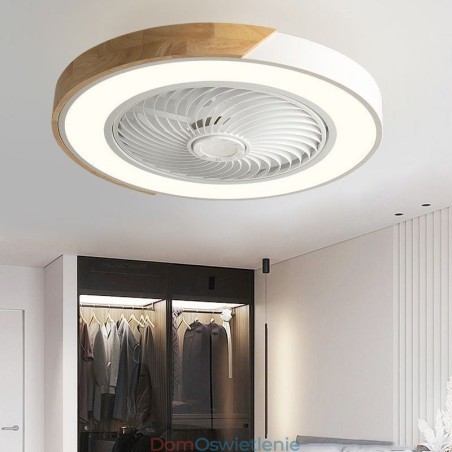 Inteligentny wentylator sufitowy ze światłami, pilotem, dekoracyjną lampą wentylatorową