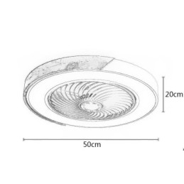 Inteligentny wentylator sufitowy ze światłami, pilotem, dekoracyjną lampą wentylatorową
