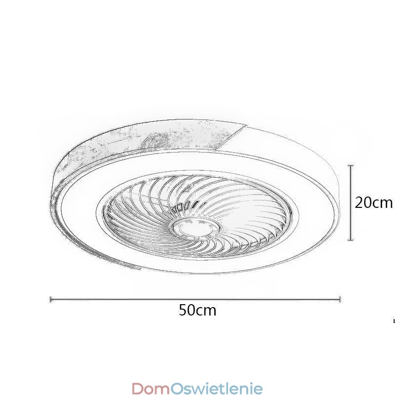 Inteligentny wentylator sufitowy ze światłami, pilotem, dekoracyjną lampą wentylatorową