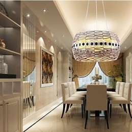 Lampa artystyczna z rattanu Lampa wisząca tkana ręcznie