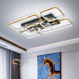 Wentylator sufitowy z oświetleniem, dekoracja, wentylator, akrylowa lampa