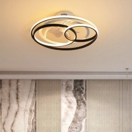 Nowoczesne lampy sufitowe, pierścienie, wentylator sufitowy designerski