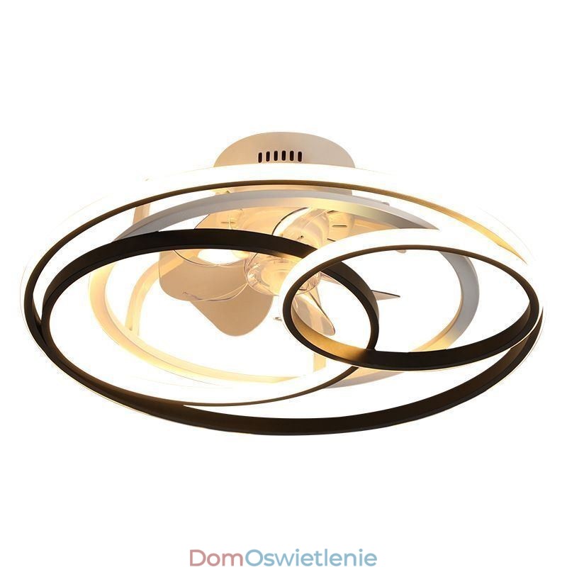 Nowoczesne lampy sufitowe, pierścienie, wentylator sufitowy designerski