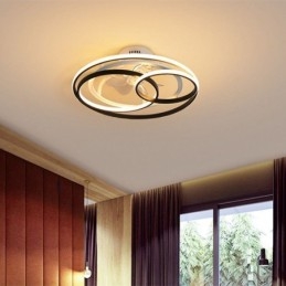 Nowoczesne lampy sufitowe, pierścienie, wentylator sufitowy designerski