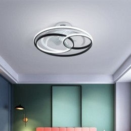 Nowoczesne lampy sufitowe, pierścienie, wentylator sufitowy designerski