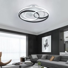 Nowoczesne lampy sufitowe, pierścienie, wentylator sufitowy designerski