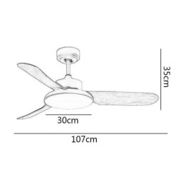 Lampa wentylatora inwerterowego Nowoczesna minimalistyczna lampa wentylatora sufitowego