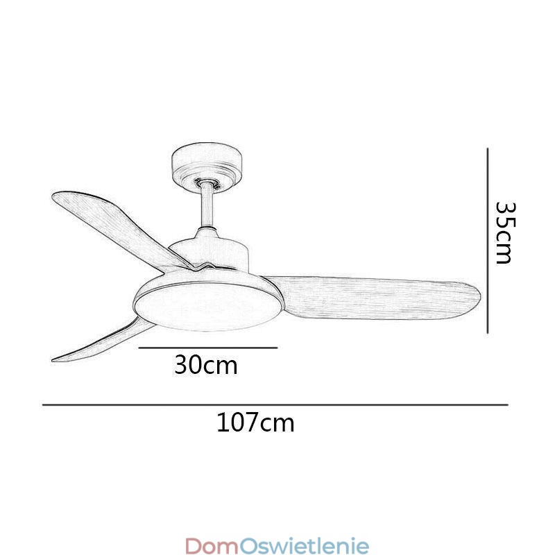 Lampa wentylatora inwerterowego Nowoczesna minimalistyczna lampa wentylatora sufitowego