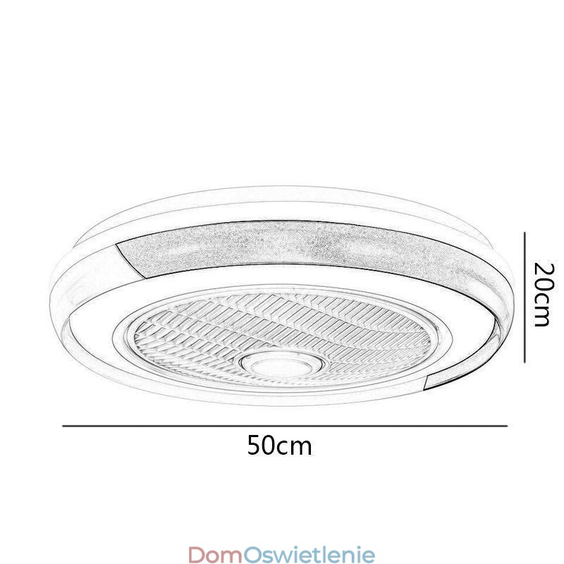 Nowoczesne lampy sufitowe wentylatorowe akrylowe okrągłe lampy sufitowe z pilotem