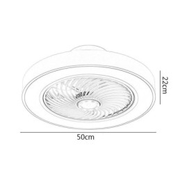 Nowoczesne lampy sufitowe z wentylatorem i pilotem, akrylowa okrągła lampa sufitowa