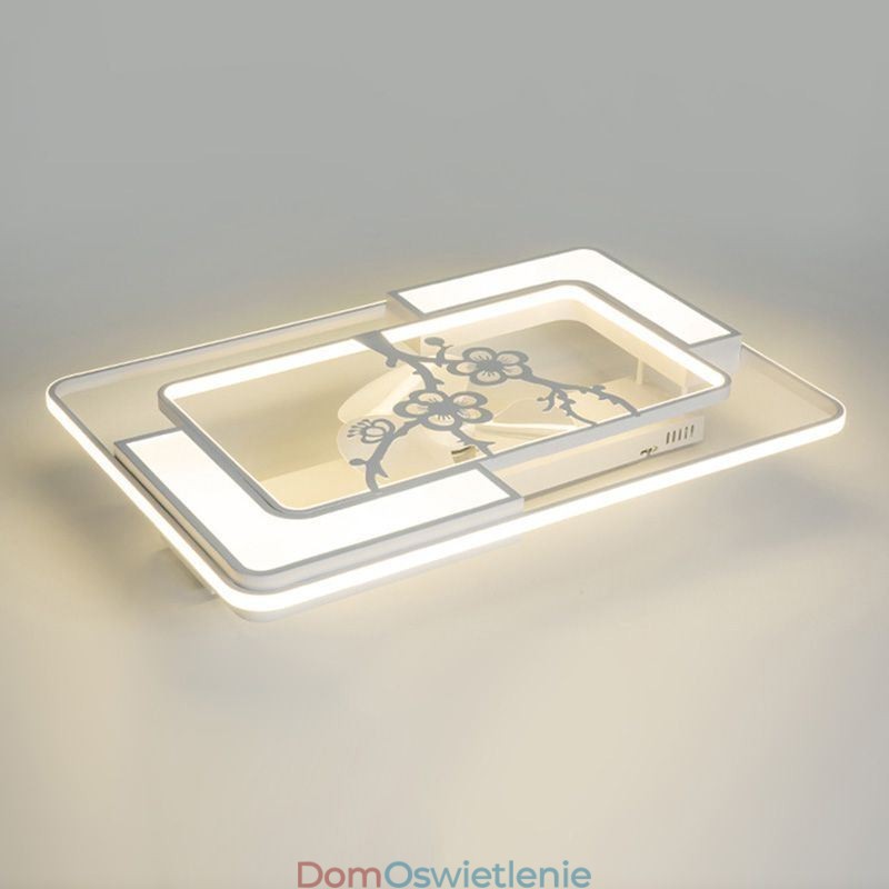 Nowoczesne prostokątne lampy sufitowe z wentylatorem