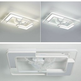 Nowoczesne prostokątne lampy sufitowe z wentylatorem