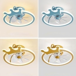 Lampa sufitowa z wentylatorem w kształcie kreskówki, kreatywna lampa sufitowa dla dzieci