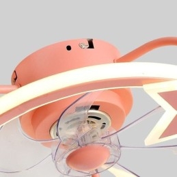 Lampa sufitowa z wentylatorem w kształcie kreskówki, kreatywna lampa sufitowa dla dzieci