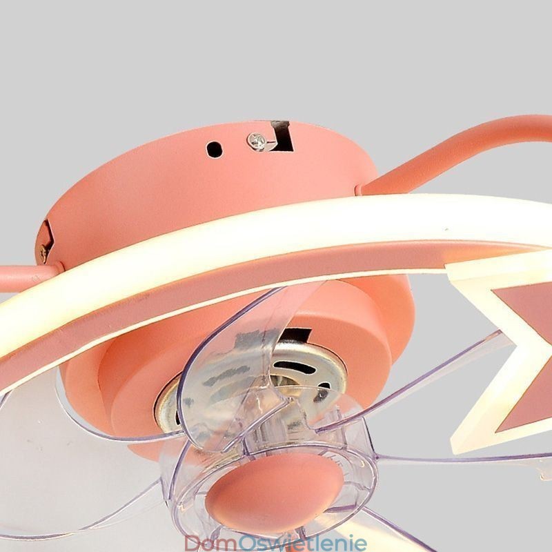 Lampa sufitowa z wentylatorem w kształcie kreskówki, kreatywna lampa sufitowa dla dzieci