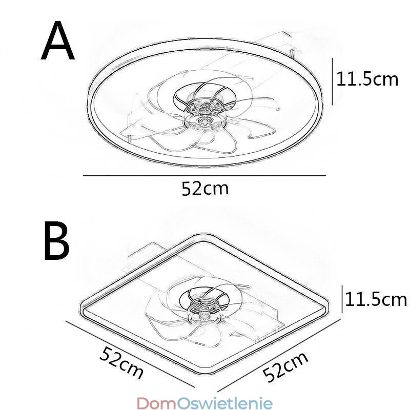 Nowoczesny wentylator sufitowy ze światłami pilot zdalnego sterowania Ventilador Lamp