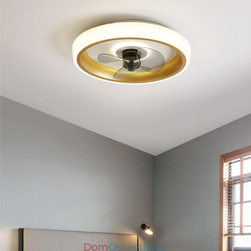 Nowoczesny wentylator sufitowy ze światłami, pilot zdalnego sterowania, wentylator sufitowy