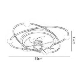 Nowoczesne wentylatory sufitowe Oświetlenie wewnętrzne Jadalnia