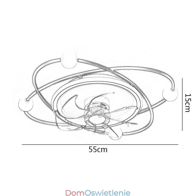 Nowoczesne wentylatory sufitowe Oświetlenie wewnętrzne Jadalnia