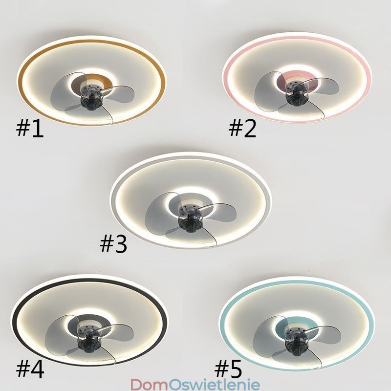 Wentylator sufitowy Macaron Light Remote Control Decor Ventilateur