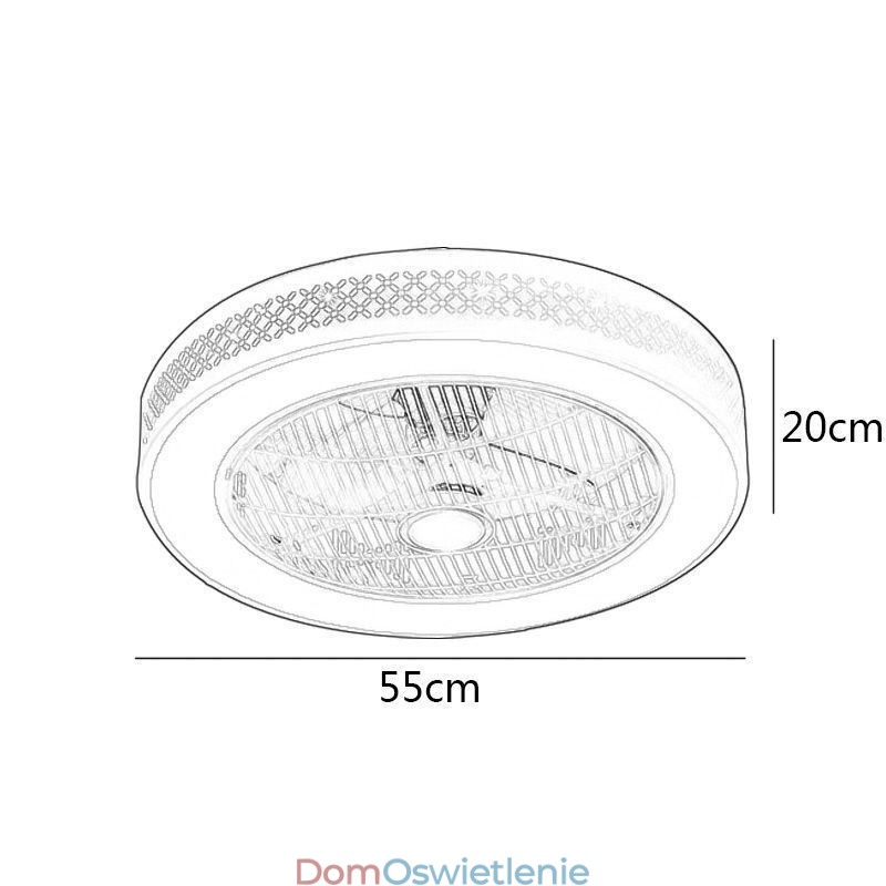 Ultracienki wentylator sufitowy z oświetleniem Niewidoczny wentylator sufitowy ze światłem