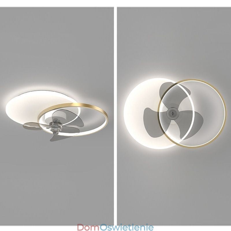Lampa sufitowa wentylatorowa nowoczesne oświetlenie art deco