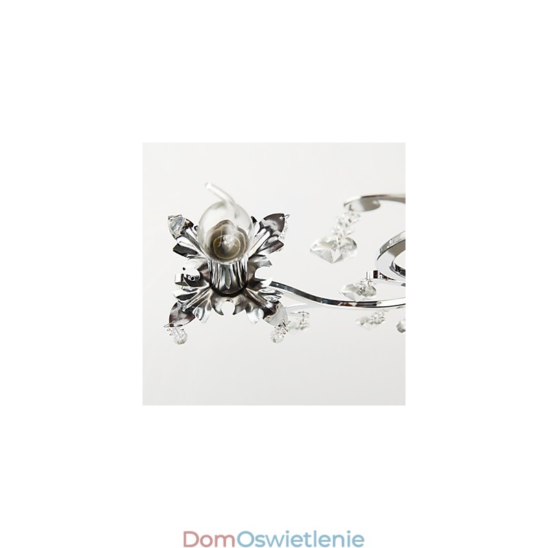 Kryształowy żyrandol z 3 światłami w metalu