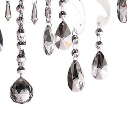 Kryształowy żyrandol z 3 światłami w metalu