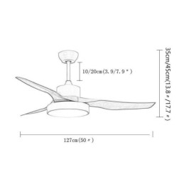 Wentylator sufitowy z pilotem 3 łopatki