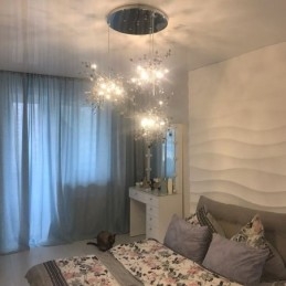 Żyrandol z cekinami ze stali nierdzewnej, wiszący, oświetlenie jadalniane