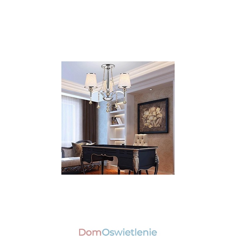 Nowoczesny współczesny kryształowy chromowany metalowy żyrandol