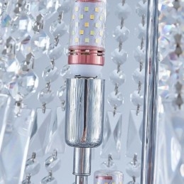 Retro kryształowy żyrandol amerykański luksusowy kryształowy sufit z 18 światłami