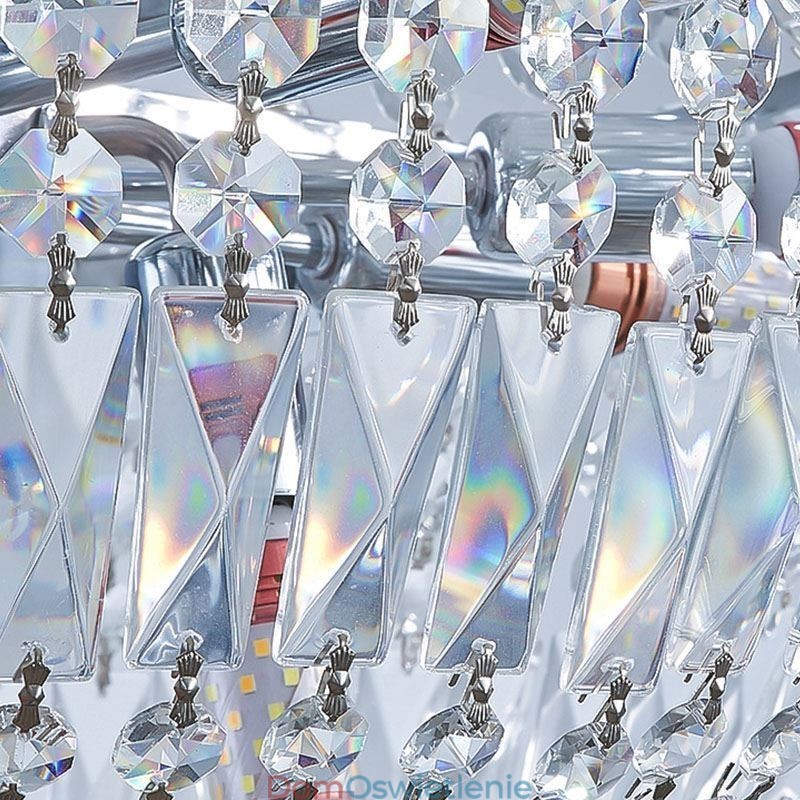 Retro kryształowy żyrandol amerykański luksusowy kryształowy sufit z 18 światłami