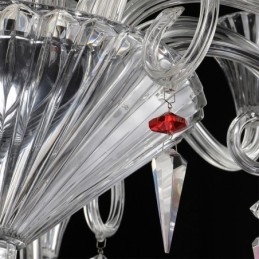 Europejski kryształowy żyrandol, dekoracja sufitowa, lampa z 18 światłami