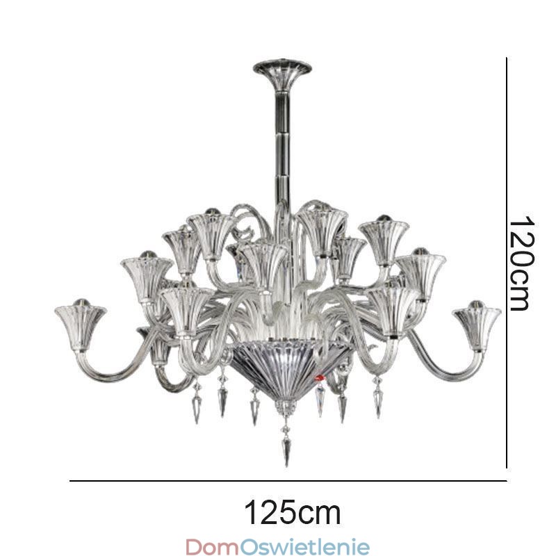 Europejski kryształowy żyrandol, dekoracja sufitowa, lampa z 18 światłami