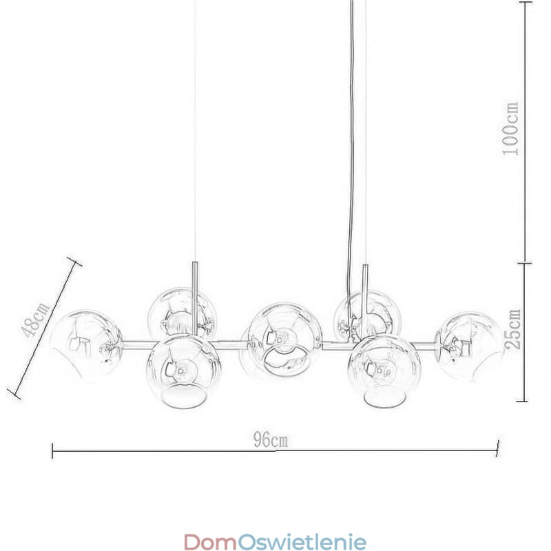 Nowoczesna lampa wisząca Magic Bean Simple 8 świateł