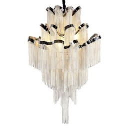 Nowoczesna elegancka lampa wisząca z frędzlami