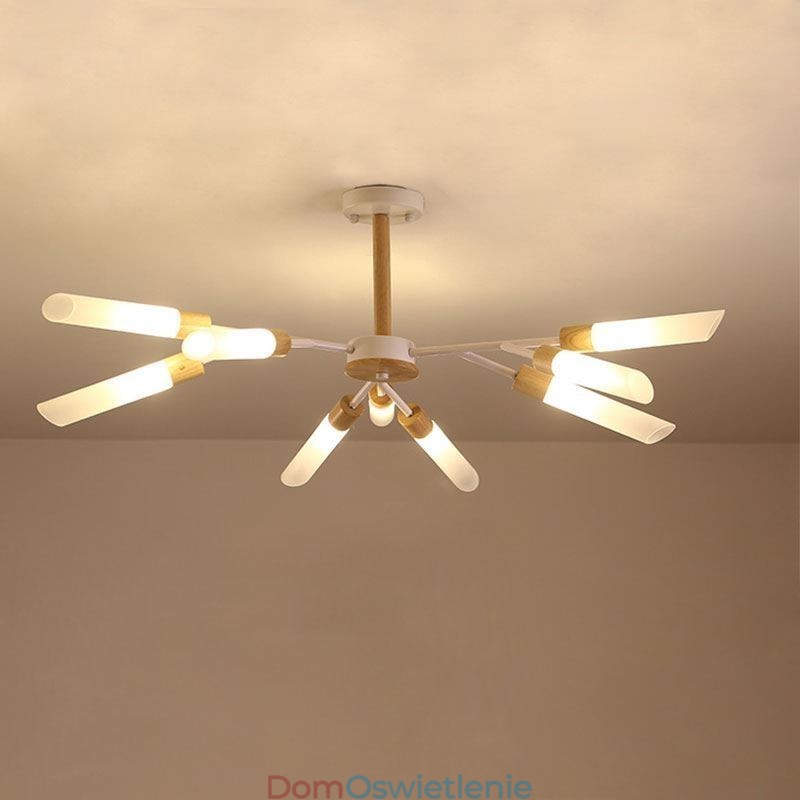 Nordic Lampa wisząca Nowoczesne oświetlenie z litego drewna